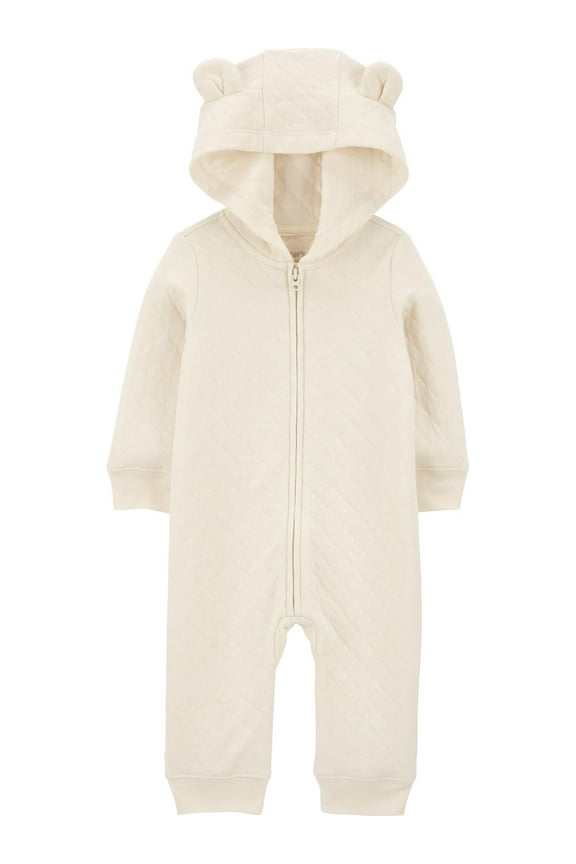 Baby Unisex Hooded Jumpsuit, One-Piece, Sizes 0/3-24 Months