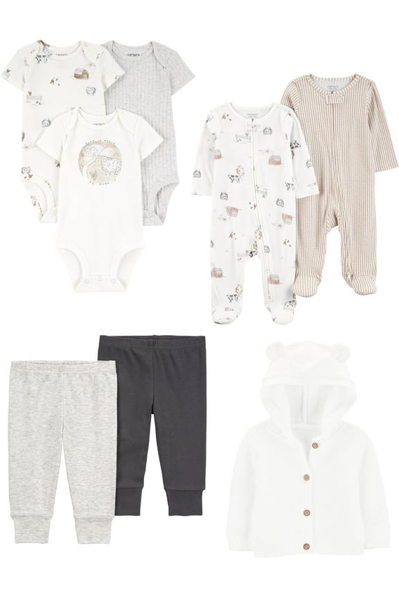 Baby Unisex Outfit Set, 8-Piece, Sizes Preemie-6/9 Months