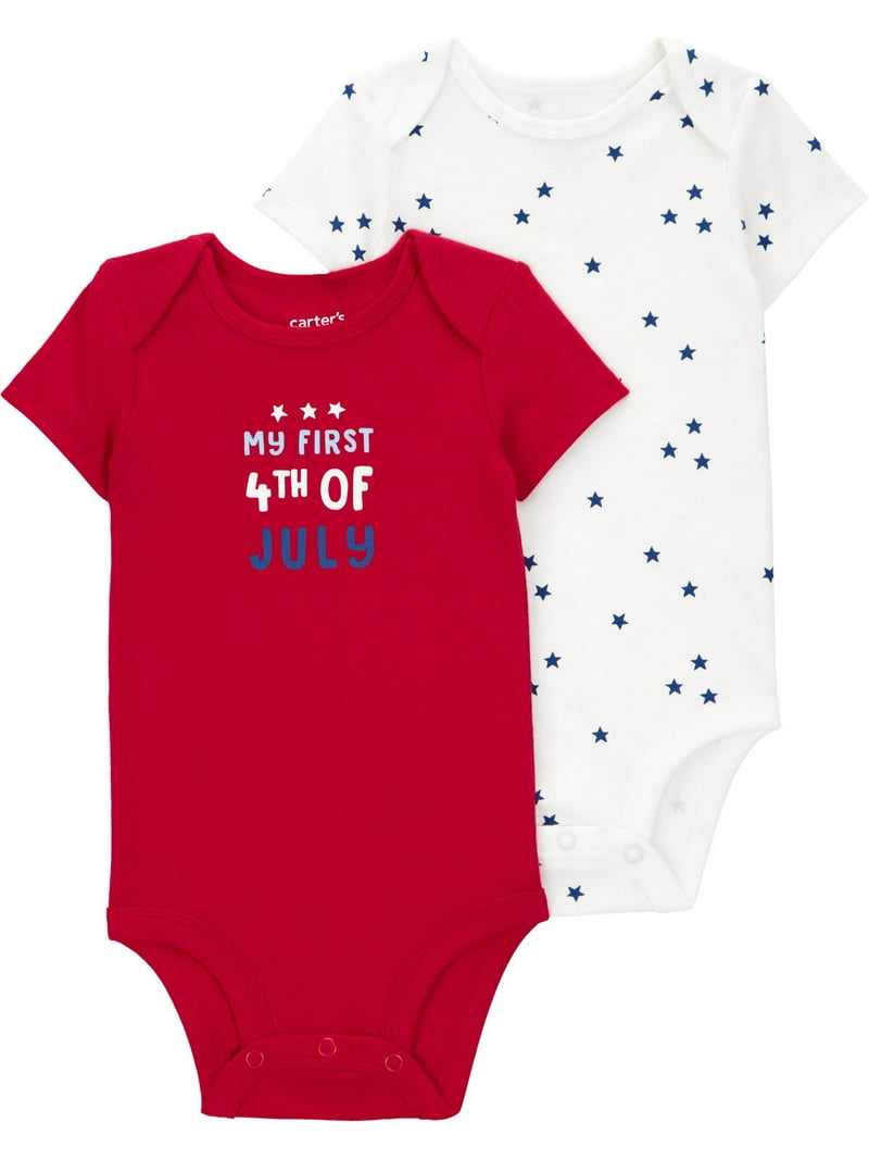 Carter's Child of Mine Baby Unisex Patriotic Bodysuit, Sizes