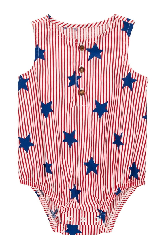 Baby Unisex Patriotic Romper, Sizes Newborn-12 Months