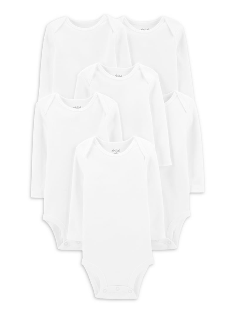 Carter's Child of Mine Baby Unisex Bodysuits 6-Pack, Soft Cotton