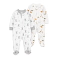 thumbnail image 1 of Carter's Child of Mine Baby Unisex Sleep N Play, 2-Pack, One-Piece, Sizes Preemie-6/9 Months, 1 of 5