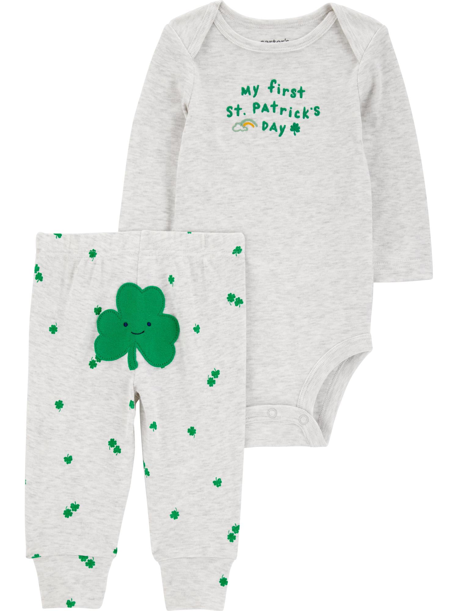 Carter's Child of Mine Baby Unisex St. Patrick's Day Outfit Set, 2-Piece, Sizes Newborn-12 Months