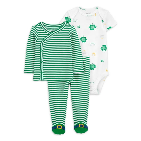 Carter's Child of Mine Baby Unisex St. Patrick's Outfit Set, 3-Piece, Sizes Preemie-6/9 Months