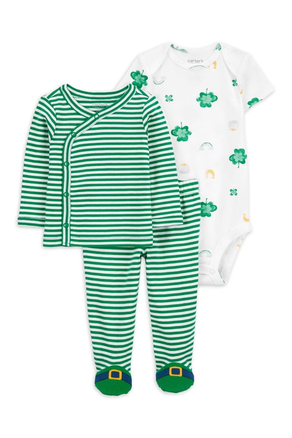 Baby Unisex St. Patrick's Outfit Set, 3-Piece, Sizes Preemie-6/9 Months