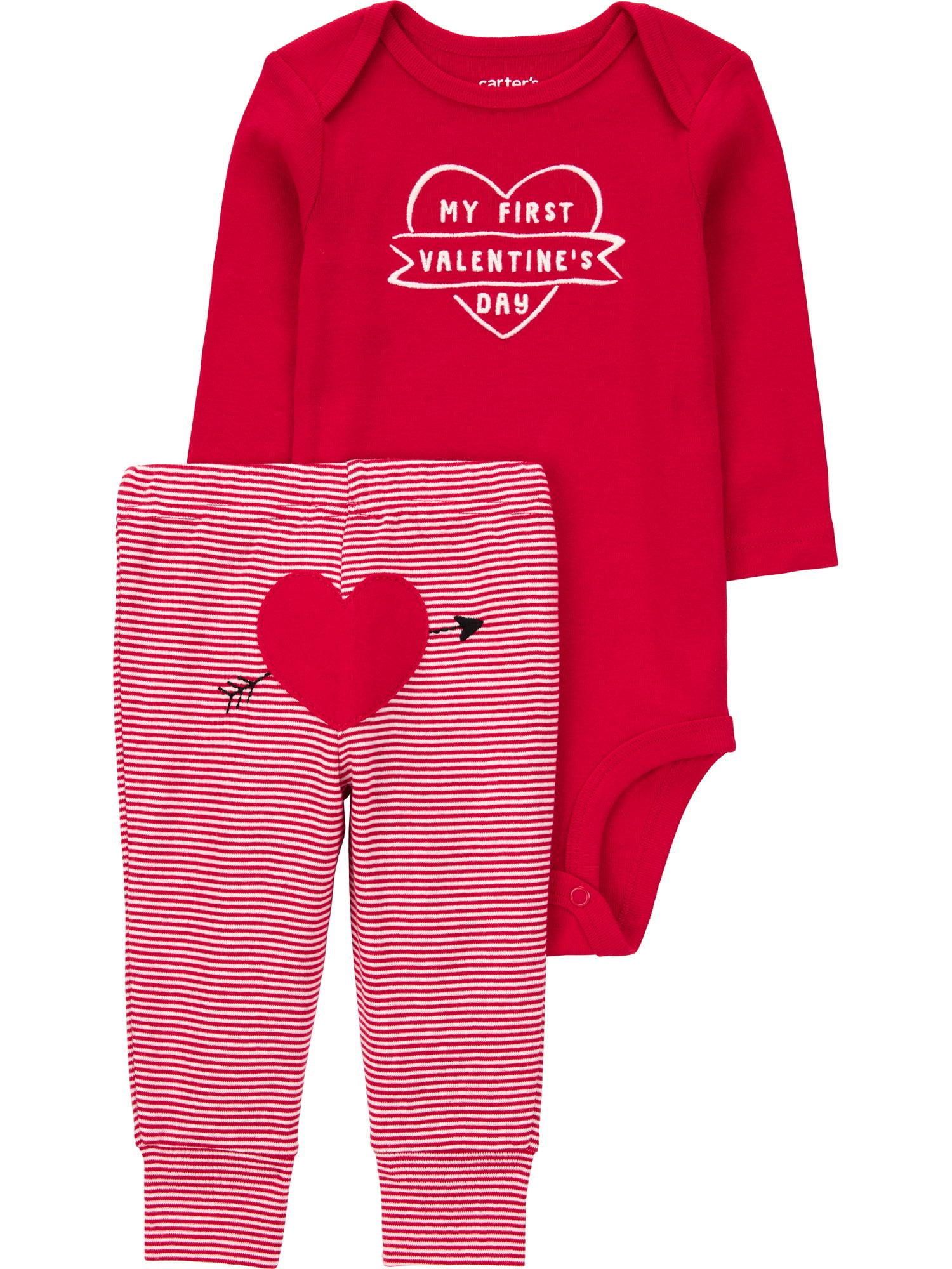 Carter's Child of Mine Baby Unisex Valentine's Outfit Set, 2-Piece, Sizes Newborn-12 Months