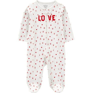 Carter's Child of Mine Baby Unisex Valentine's Sleep 'n Play, One-Piece, Sizes Preemie-6/9 Months
