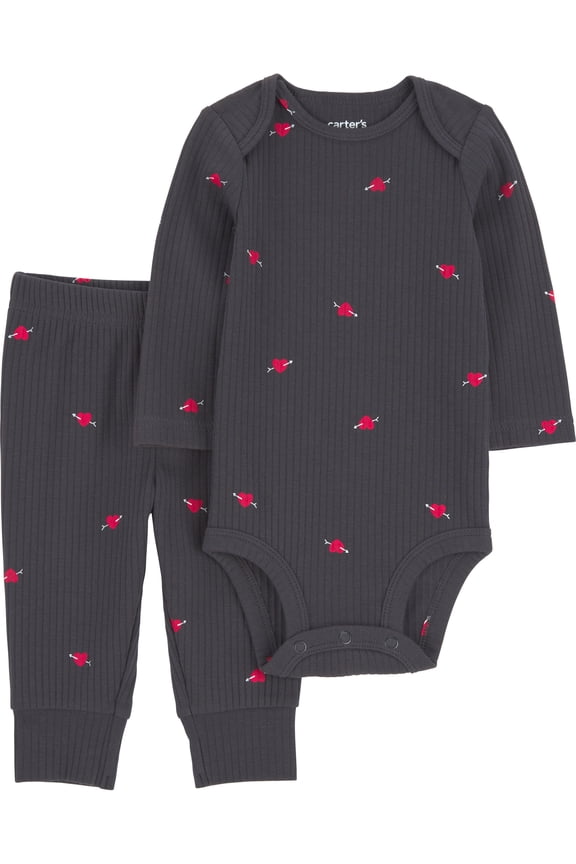 Baby Valentine's Outfit Set, Sizes Newborn-24 Months