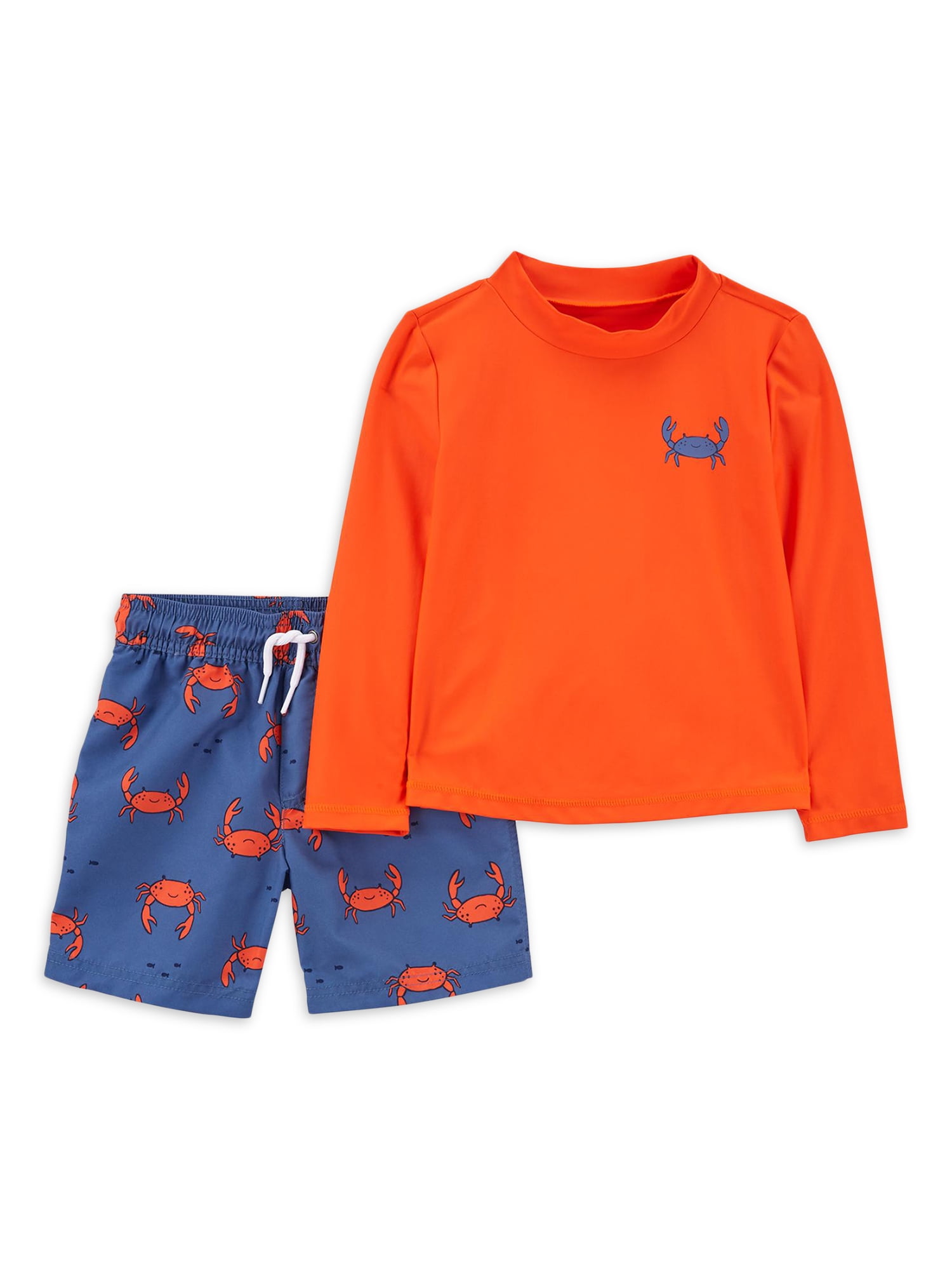Carter s Child of Mine Baby and Toddler Boy 2pc Rash Guard Swim Set Sizes 12M 5T Walmart