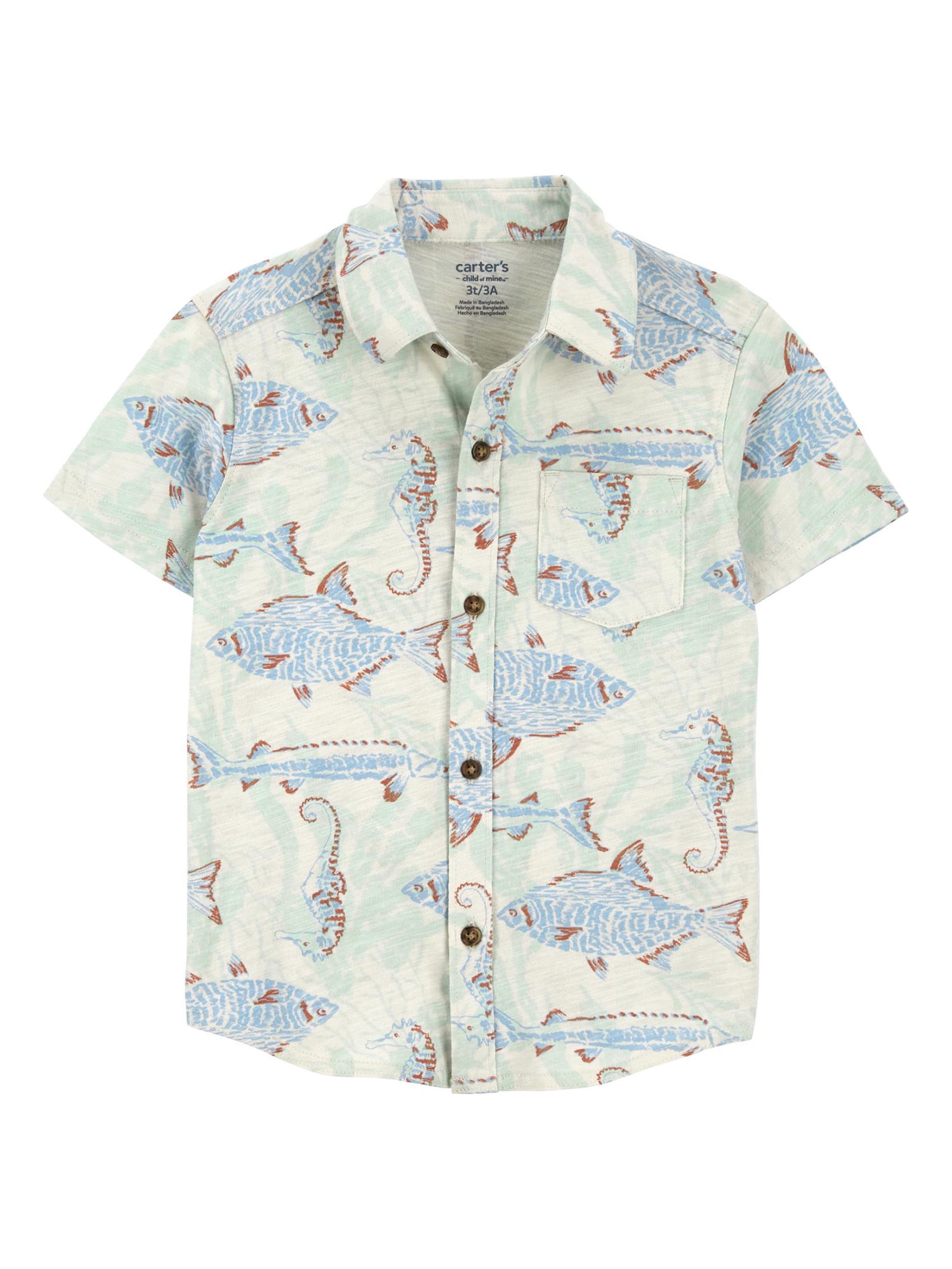 Carter's Child of Mine Baby and Toddler Boy Button Up Shirt, OnePiece