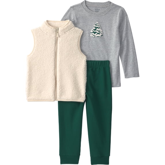 Carter's Child of Mine Baby and Toddler Boy Holiday Outfit Set, 3-Piece, Sizes 12M-5T