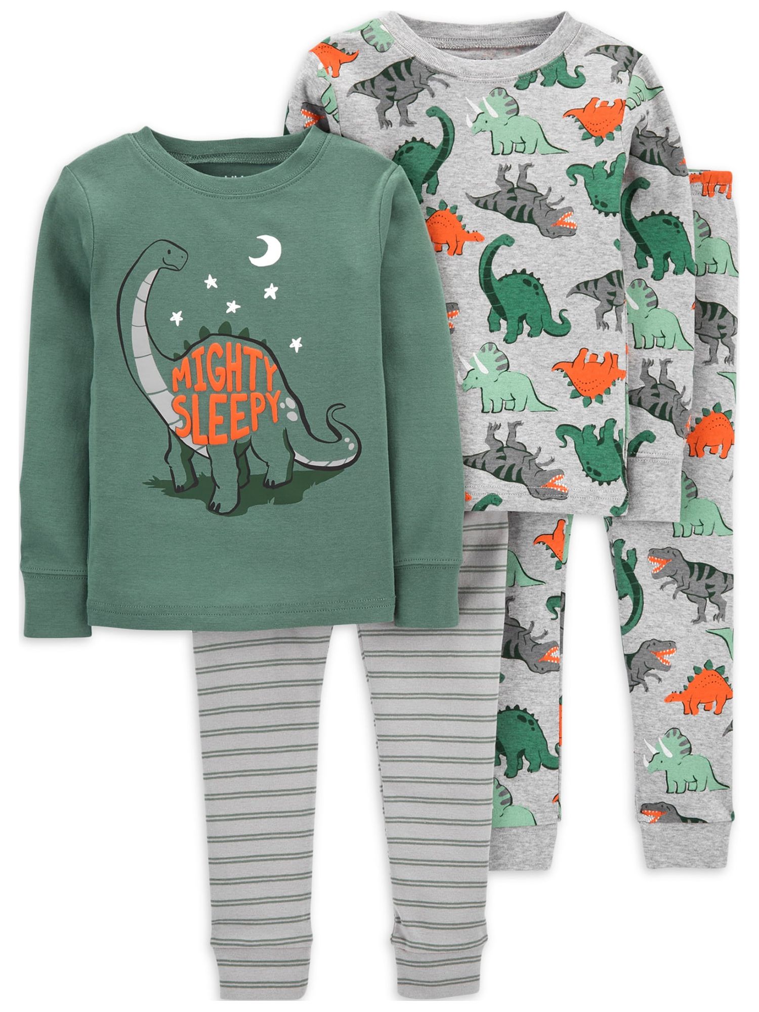 Carter's Child of Mine Baby and Toddler Boy Long Sleeve Snug-Fit Pajamas, 4-Piece Pants Set, Sizes 12M-5T - image 1 of 3