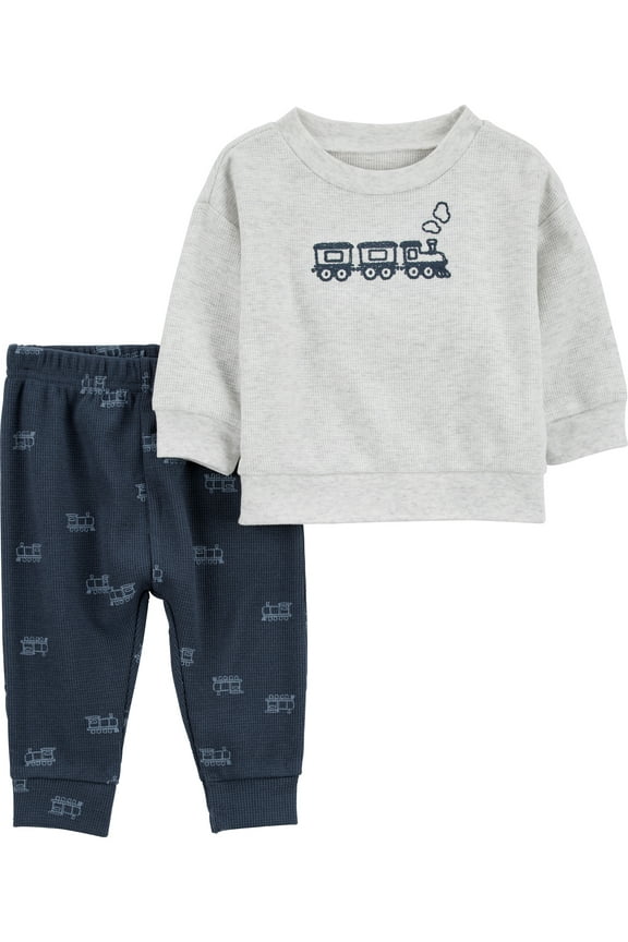 Baby and Toddler Boy Outfit Set, 2-Piece, Sizes 0/3-24 Months