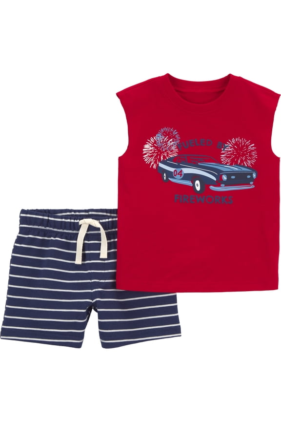 Baby and Toddler Boy Outfit Set, 2-Piece, Sizes 12M-5T