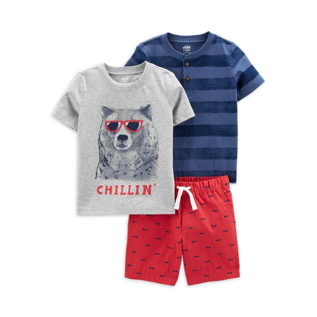Carter's Child of Mine Baby and Toddler Boy Outfit Set, 3Piece, Sizes