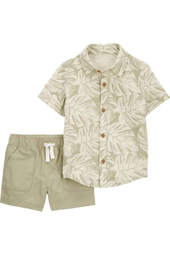 Baby and Toddler Boy Outfit Short Set, 2-Piece, Sizes 12M-5T