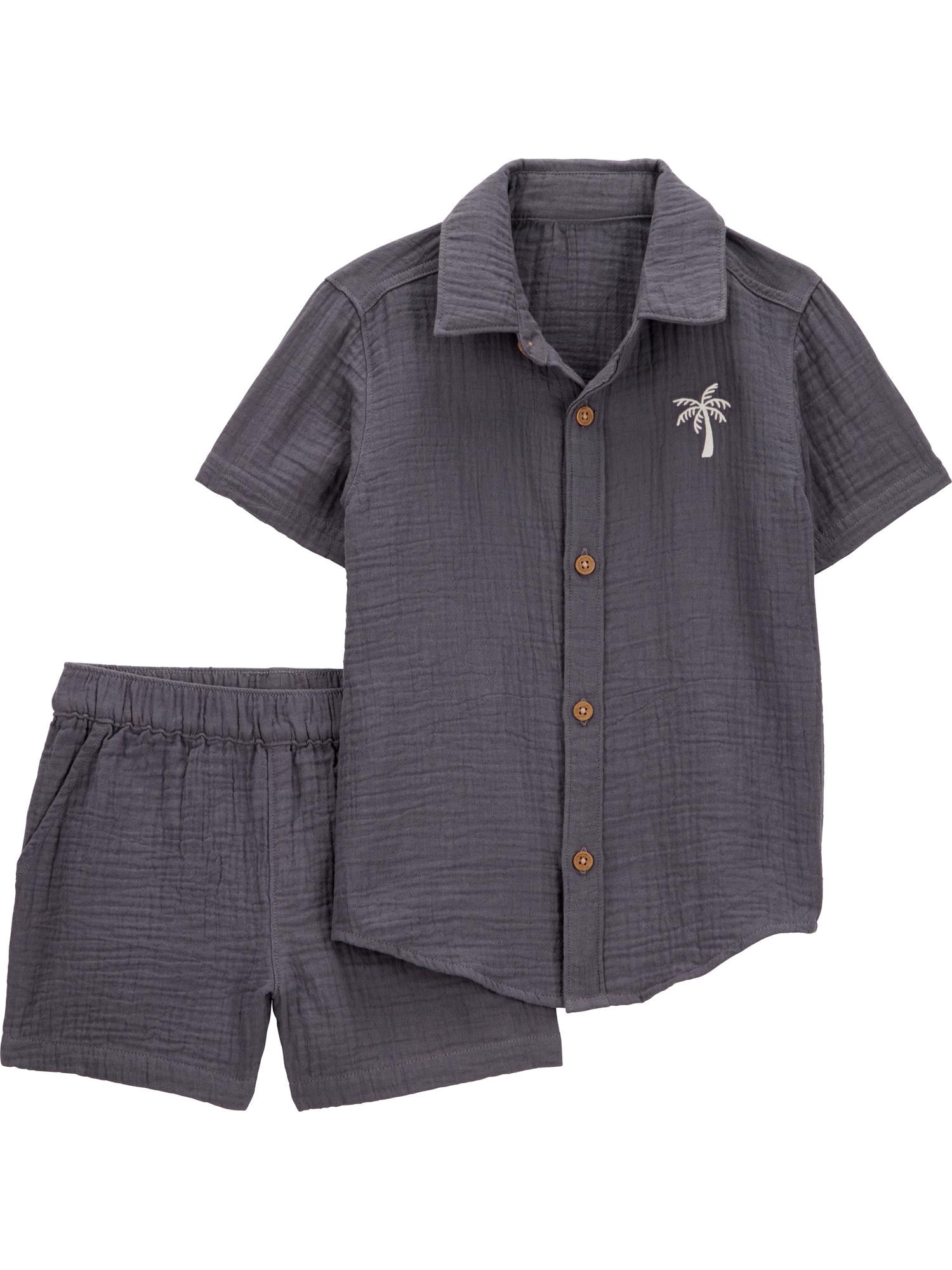 Baby and Toddler Boy Outfit Short Set, 2-Piece, Sizes 12M-5T