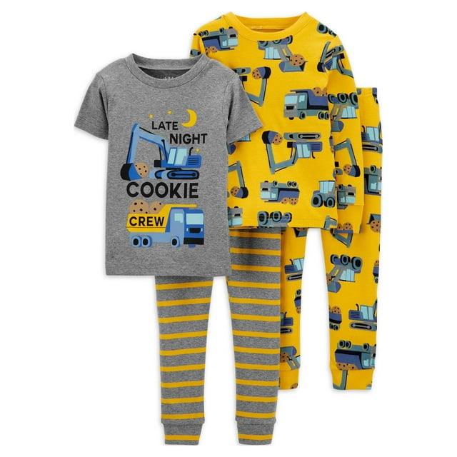 Carter's Child of Mine Baby and Toddler Boy Pajama Set, 4-Piece, Sizes 12M-5T