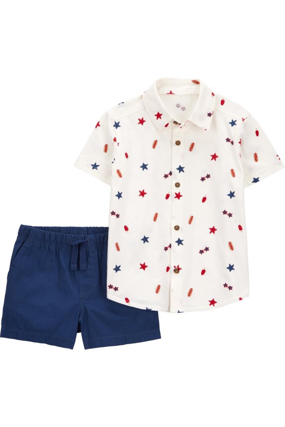Baby and Toddler Boy Patriotic Outfit Set, 2-Piece, Sizes 12M-5T