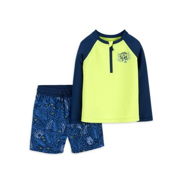 Carter's Child of Mine Baby and Toddler Boy Rash Guard Swimsuit Set, 2-Piece, Sizes 12M-5T