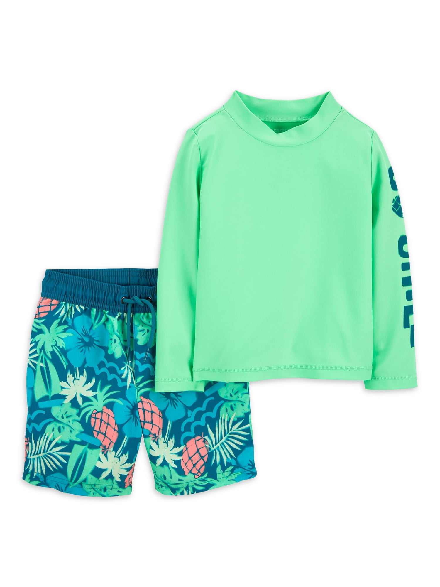 Carter's Child of Mine Baby and Toddler Boy Rash Guard Swimsuit Set, Sizes 0/3M5T