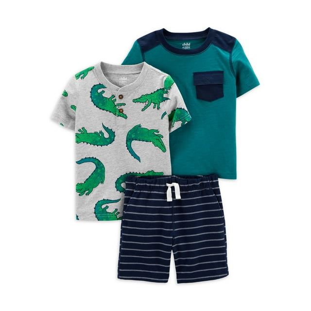 Carter's Child of Mine Baby and Toddler Boy Shorts Outfit Set, 3Piece