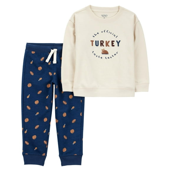 Carter's Child of Mine Baby and Toddler Boy Thanksgiving Outfit Set, 2-Piece, Sizes 0/3M-5T