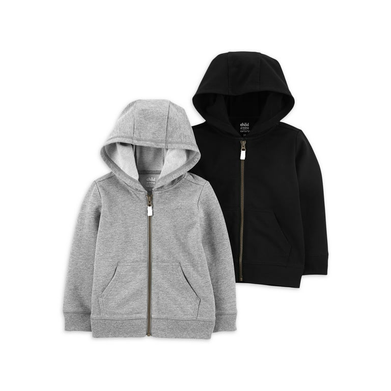 Carter'S Child Of Mine Baby And Toddler Boys Zip Hooded Sweatshirts,  2-Pack, Sizes 12M-5T - Walmart.Com