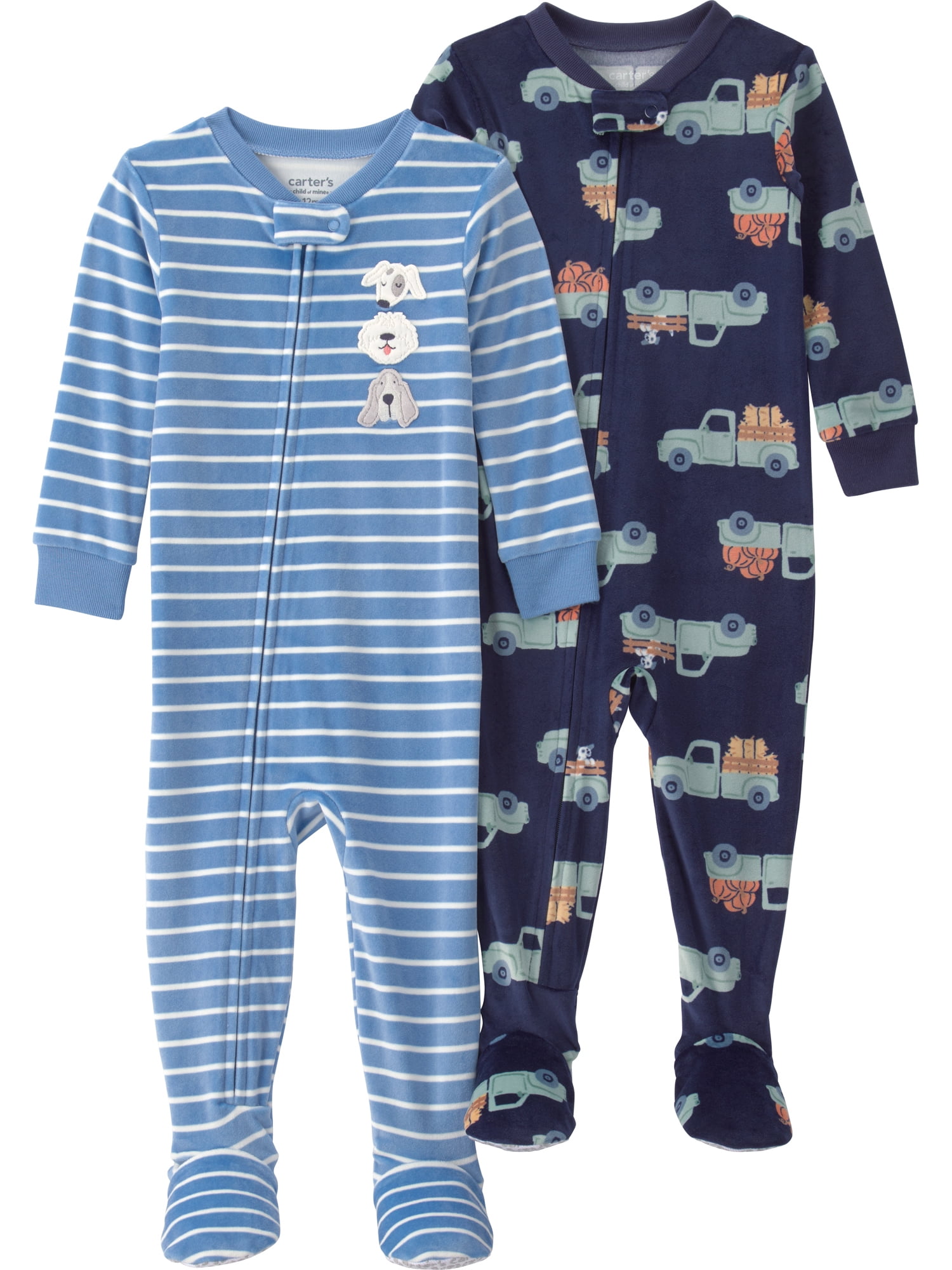 Carter's Child of Mine Baby and Toddler Cozy Pajama, 2-Pack, One-Piece, Sizes 12M-5T