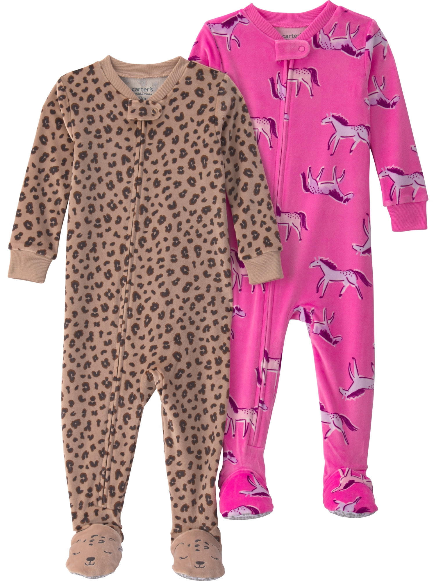 Carter's Child of Mine Baby and Toddler Cozy Pajama, 2-Pack, One-Piece, Sizes 12M-5T