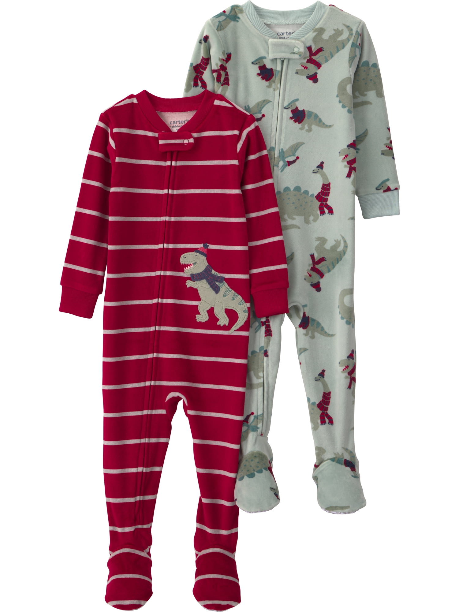 Carter's Child of Mine Baby and Toddler Cozy Pajama, 2-Pack, One-Piece, Sizes 12M-5T