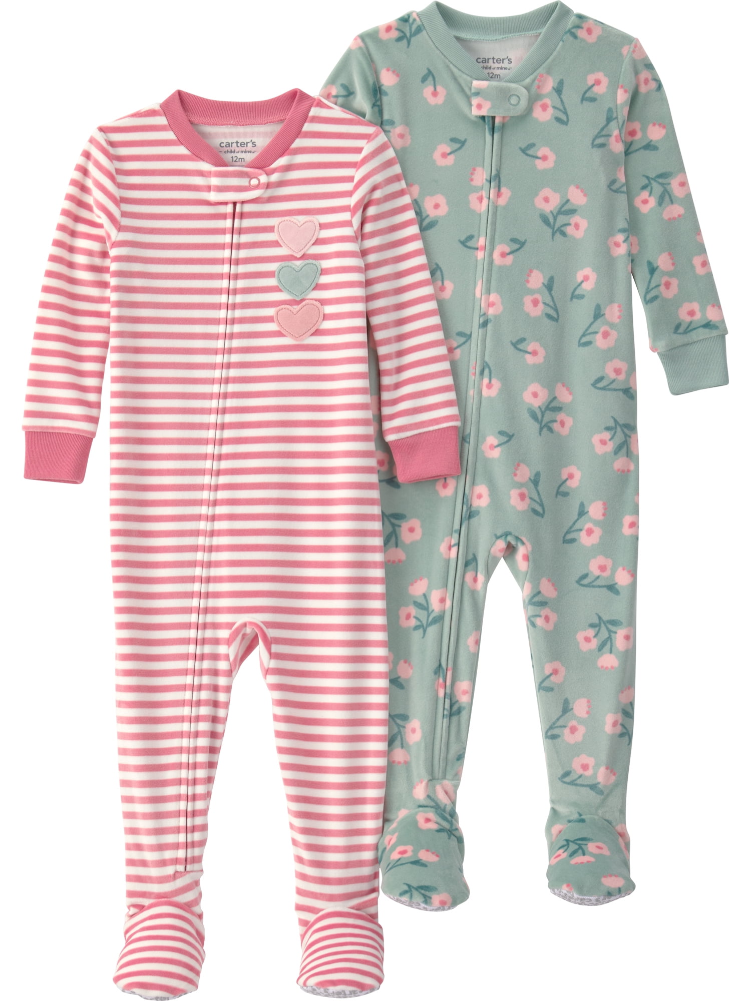 Carter's Child of Mine Baby and Toddler Cozy Pajama, 2-Pack, One-Piece, Sizes 12M-5T