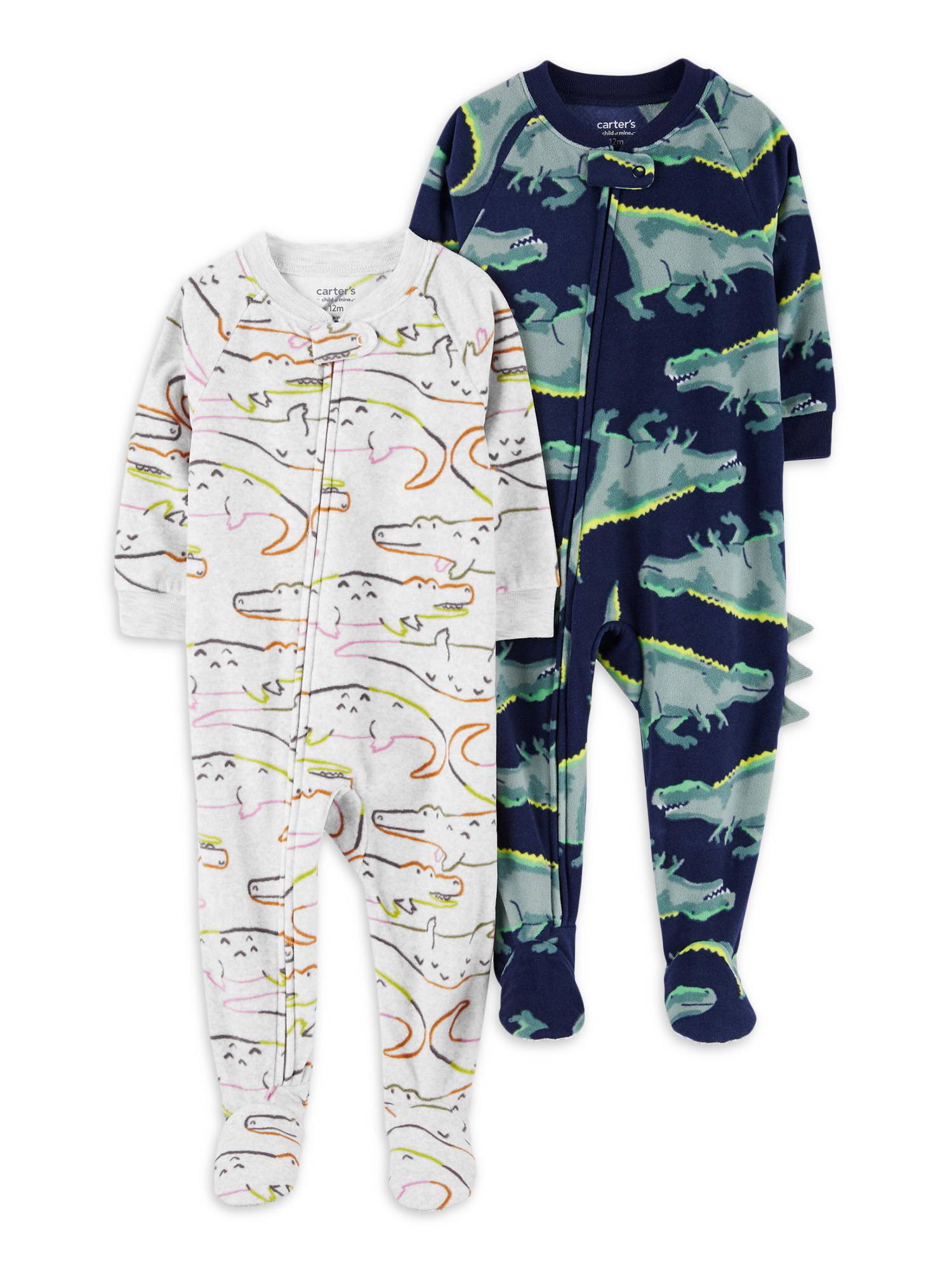 Gerber Baby & Toddler Boy Microfleece Blanket Sleeper Pajamas, 4Pack