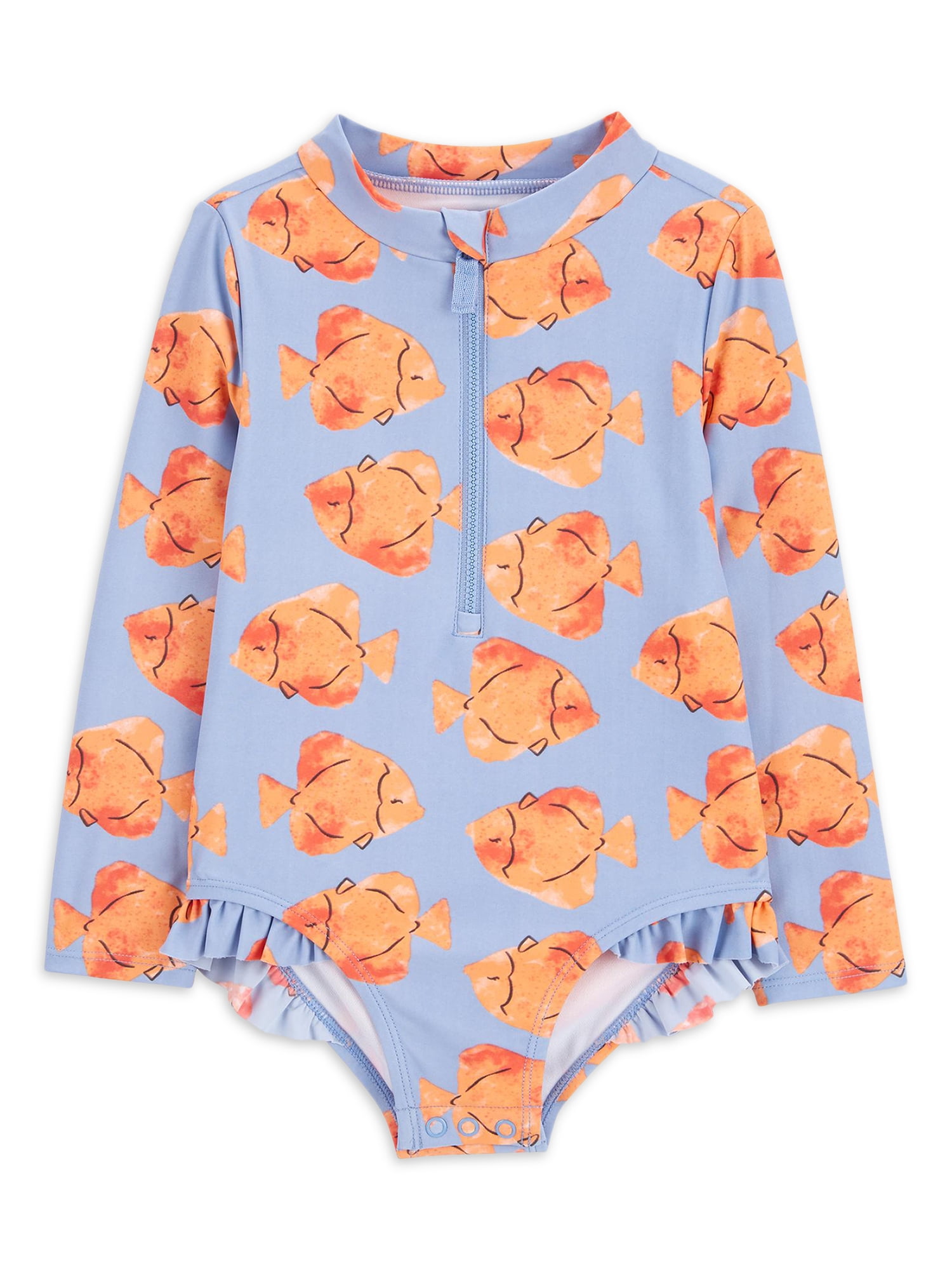 Carter's Child of Mine Baby and Toddler Girl 1pc Rash Guard Swimsuit