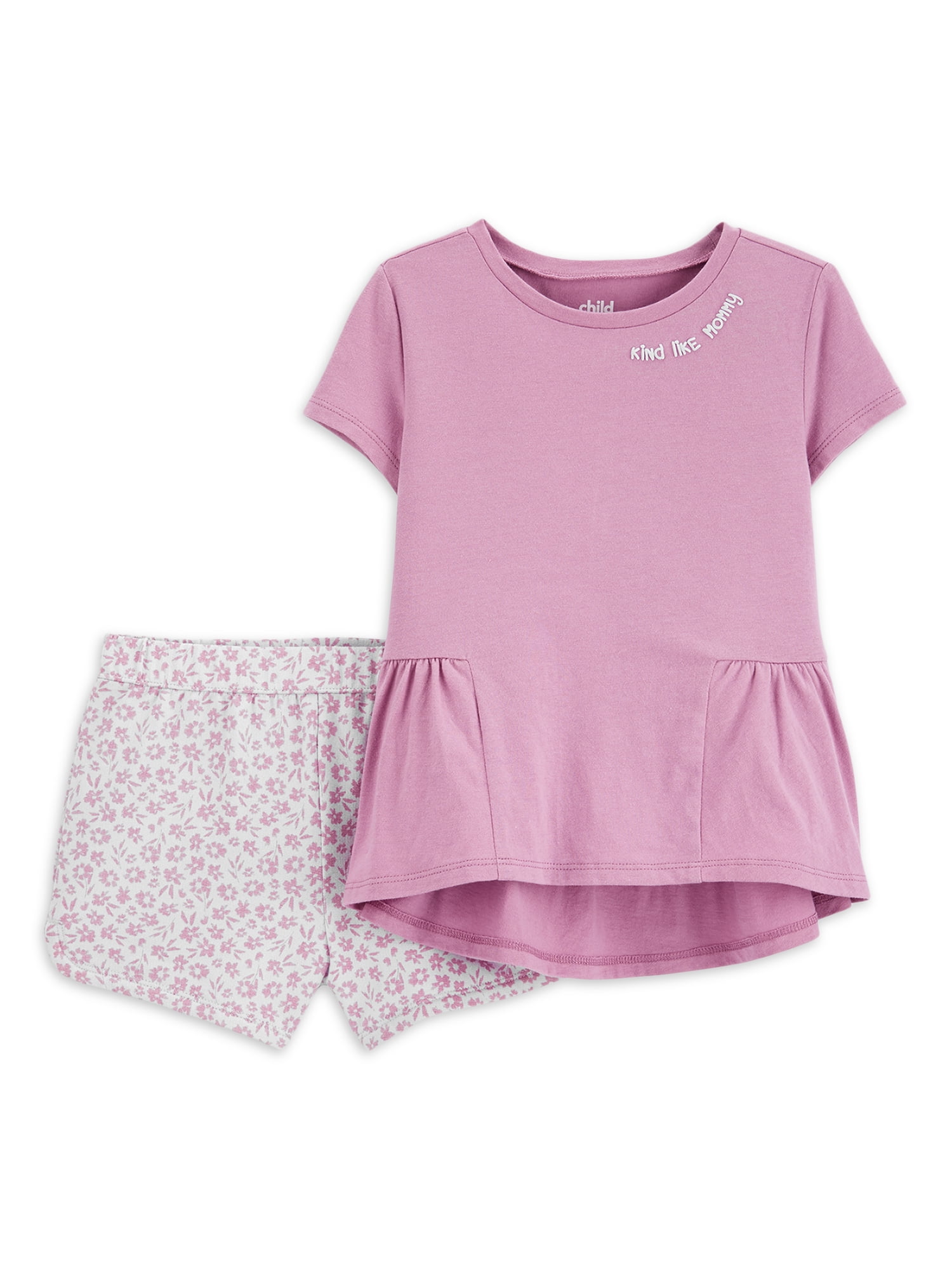 Carter's Child of Mine Baby and Toddler Girl Floral Short Set, 2 Piece