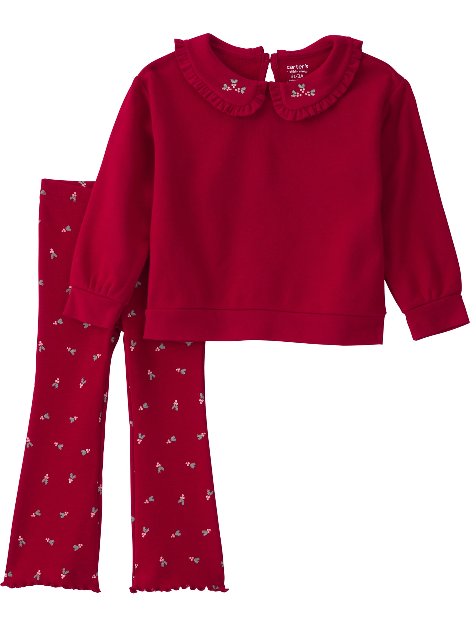 Carter's Child of Mine Baby and Toddler Girl Holiday Outfit Set, 2-Piece, Sizes 12M-5T