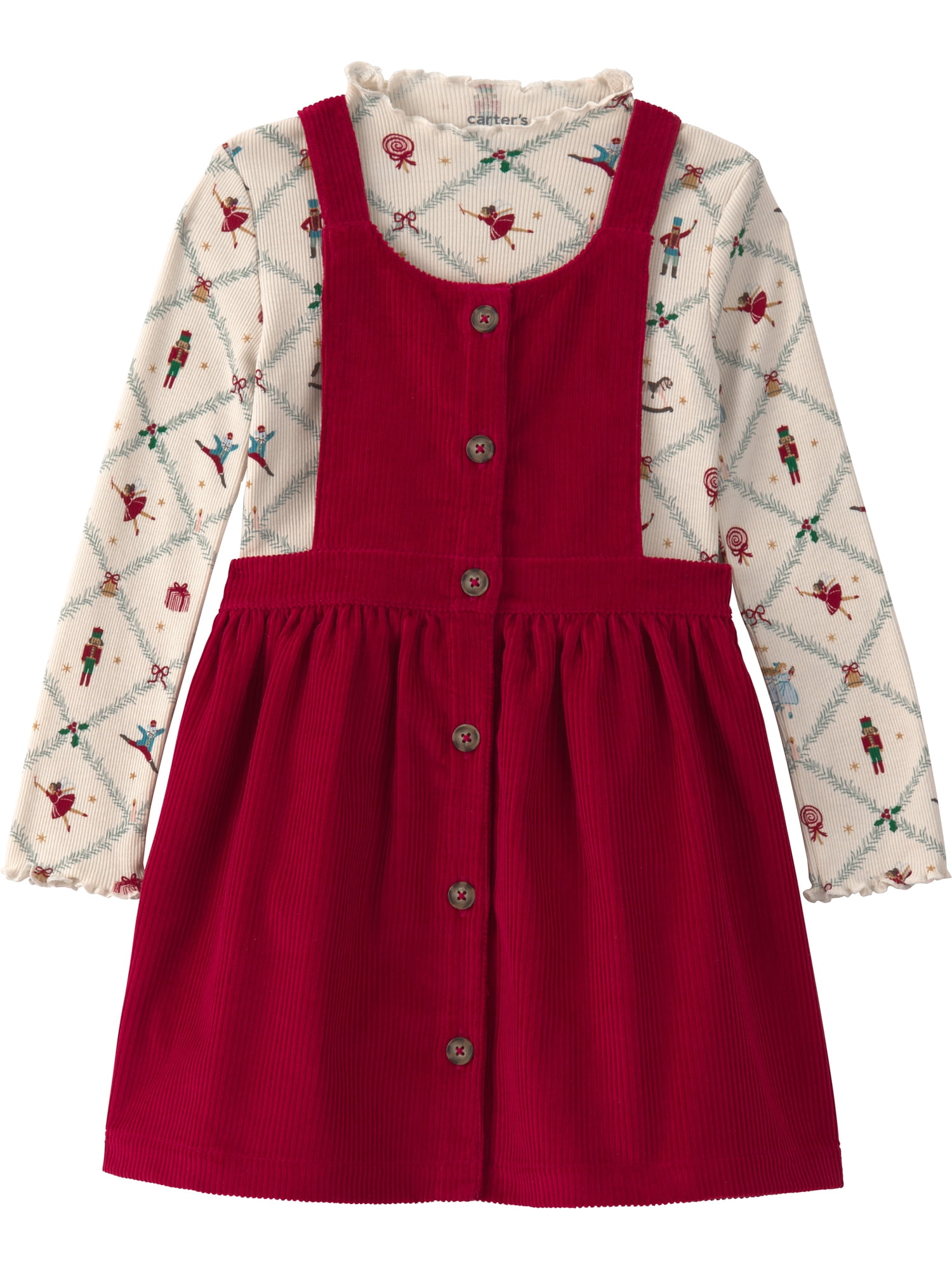 Carter's Child of Mine Baby and Toddler Girl Holiday Outfit Set, 2-Piece, Sizes 12M-5T