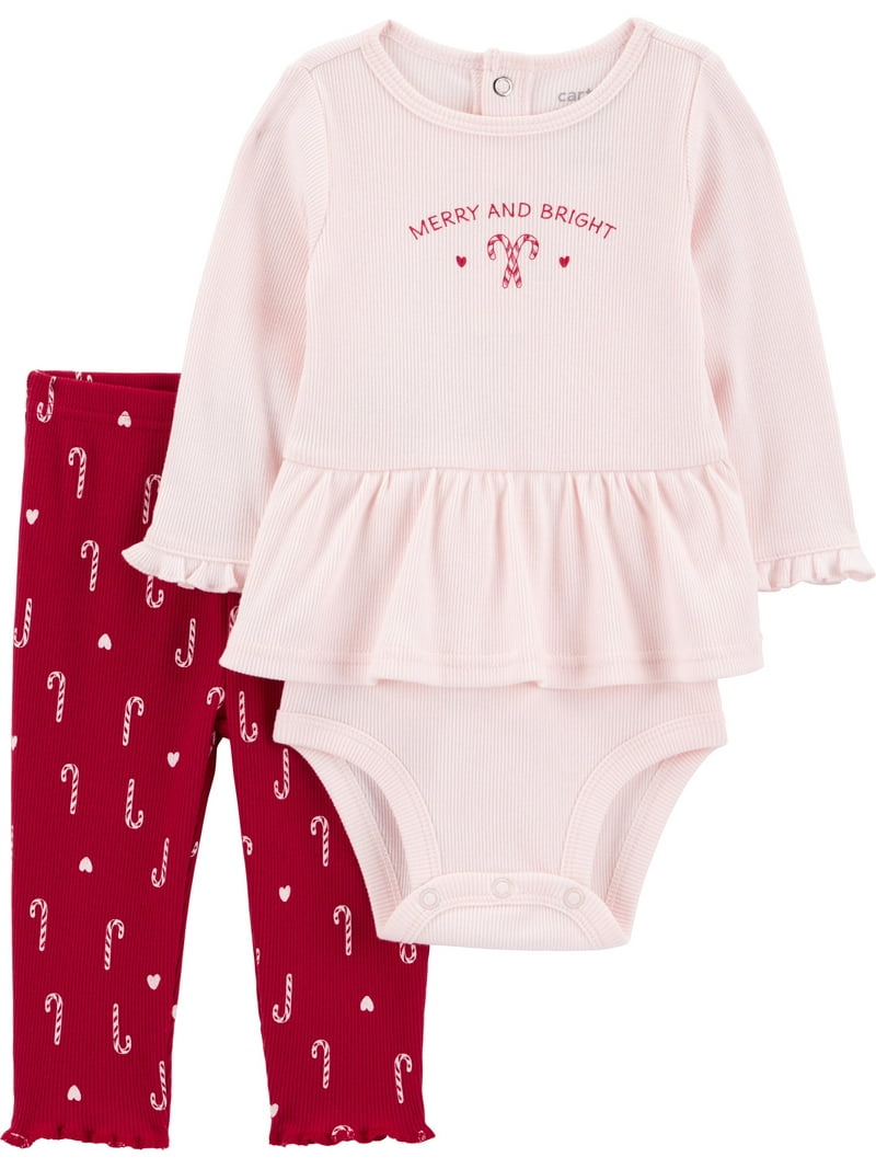 Carter's Child of Mine Baby and Toddler Girl, Holiday Outfit Set