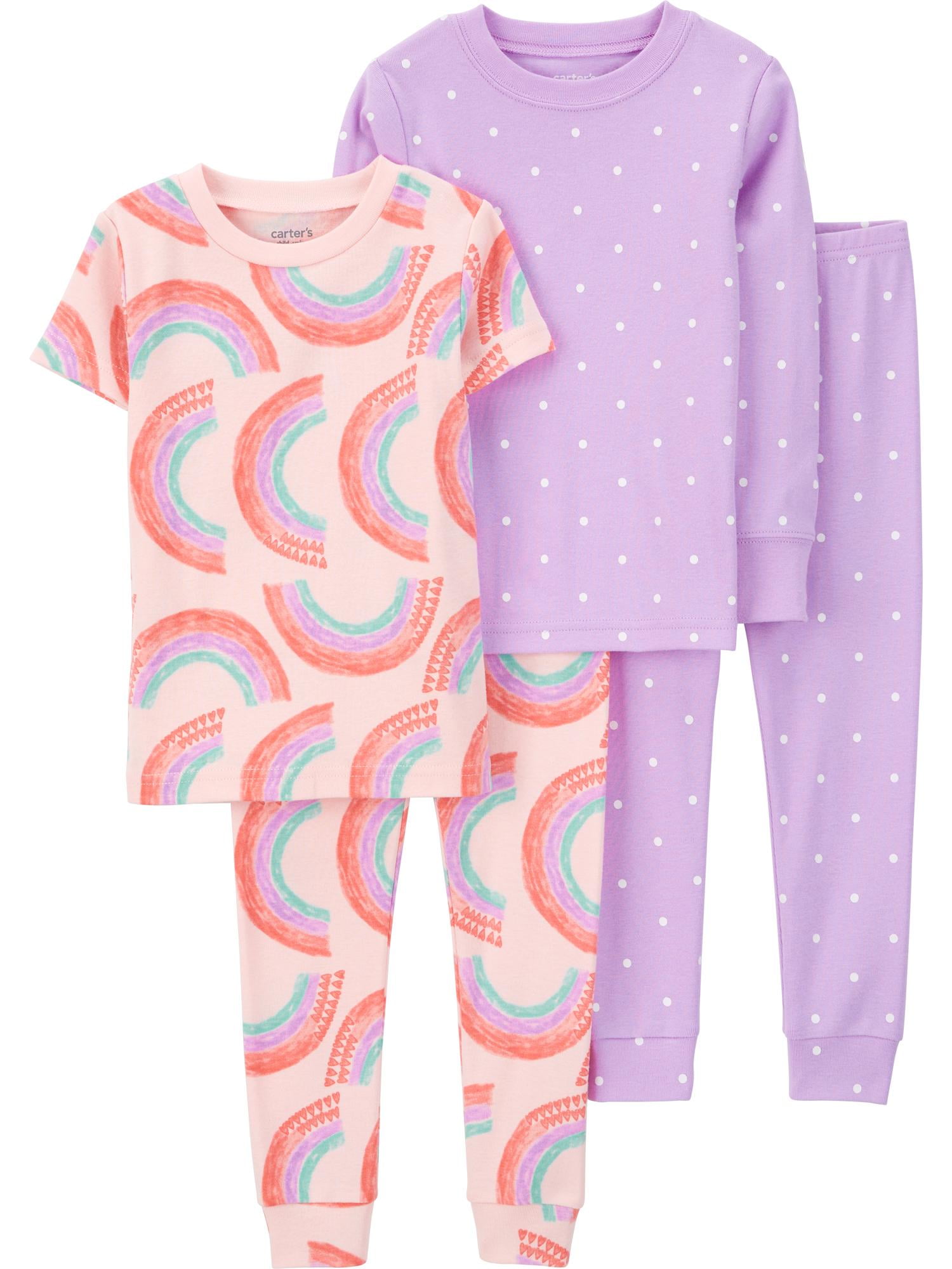 Carter's Child of Mine Baby and Toddler Girl Pajama Set, 2-Pack, 4-Piece, Sizes 12M-5T