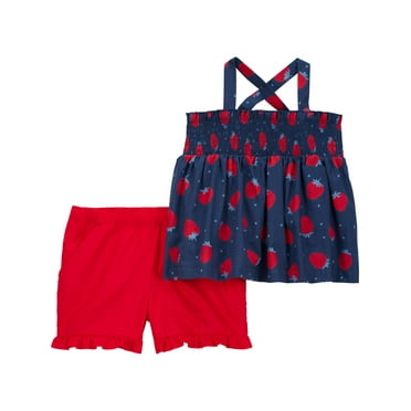 Carter's Child of Mine Baby and Toddler Girl Patriotic Outfit Sets, 2-Piece, Sizes 12M-5T