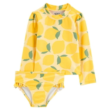 Carter’s Child of Mine Baby and Toddler Girl Two-Piece Rash Guard Set, Sizes 0/3M-5T