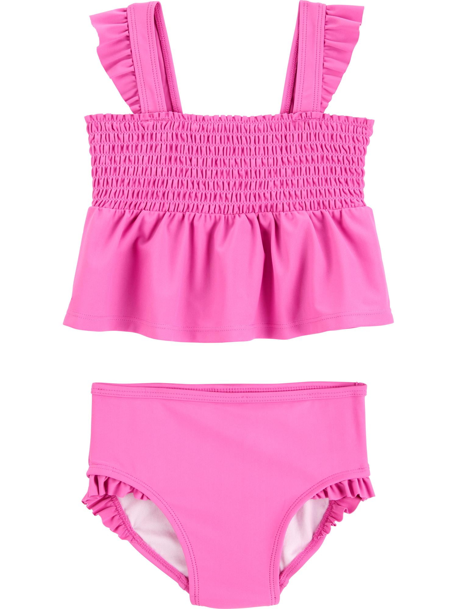 Carter’s Child of Mine Baby and Toddler Girl Two-Piece Swimsuit Set, Sizes 0/3M-5T