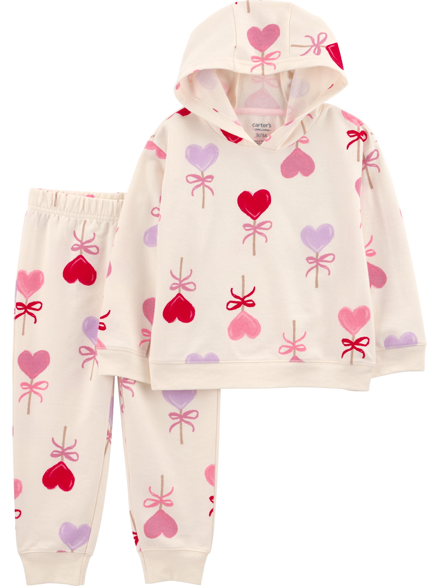 Carter's Child of Mine Baby and Toddler Girl Valentine's Outfit Set, Sizes 12M-5T
