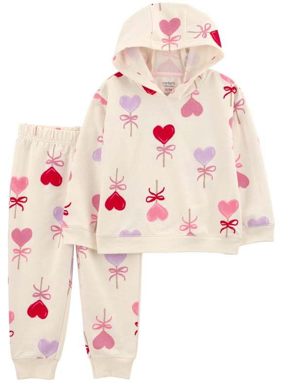 Baby and Toddler Girl Valentine's Outfit Set, Sizes 12M-5T