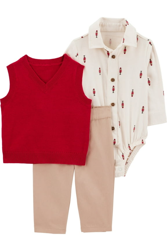 Baby and Toddler Outfit Set, 3-Piece, Sizes 0/3-24 Months