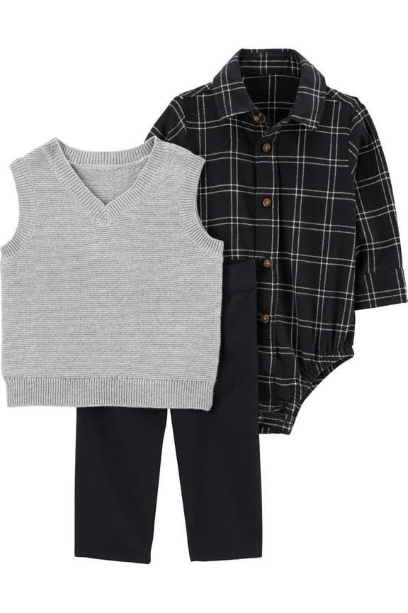 Baby and Toddler Outfit Set, 3-Piece, Sizes 0/3-24 Months