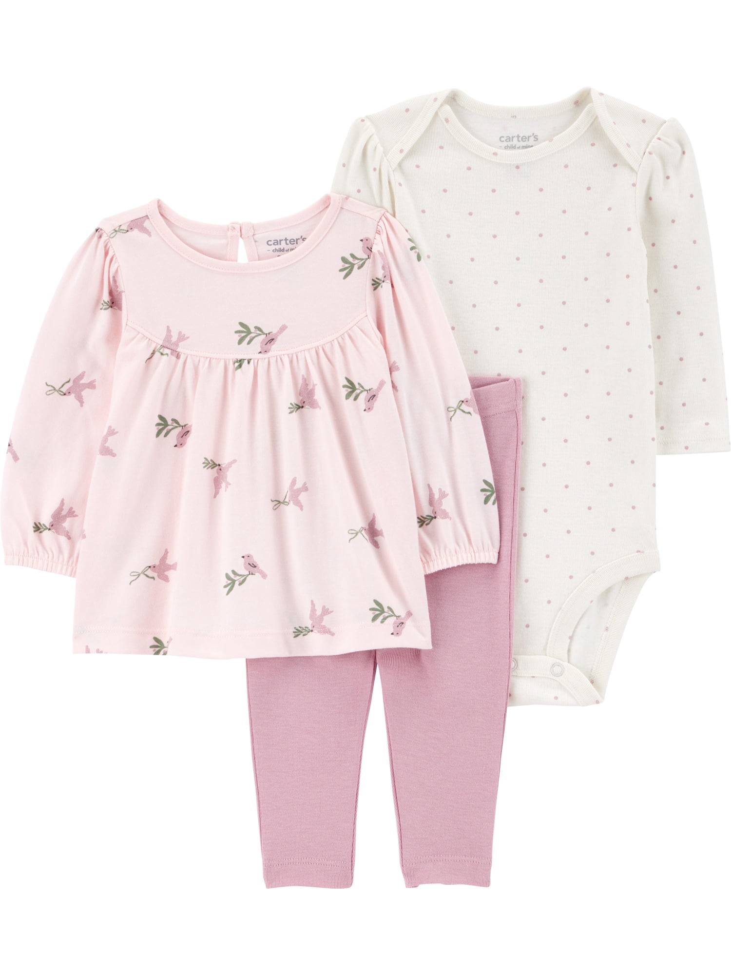 Carter's Child of Mine Baby and Toddler Outfit Set, 3-Piece, Sizes 0/3-24 Months
