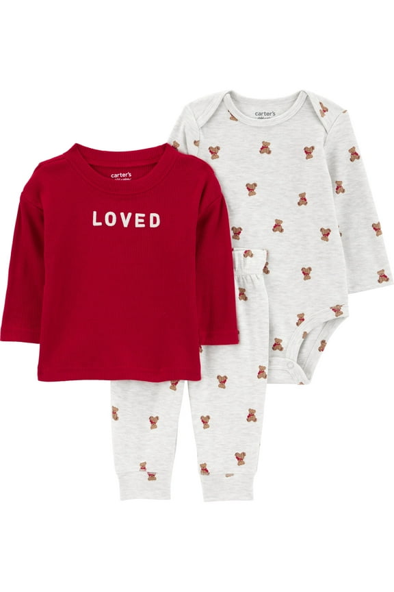 Baby and Toddler Outfit Set, 3-Piece, Sizes 0/3-24 Months