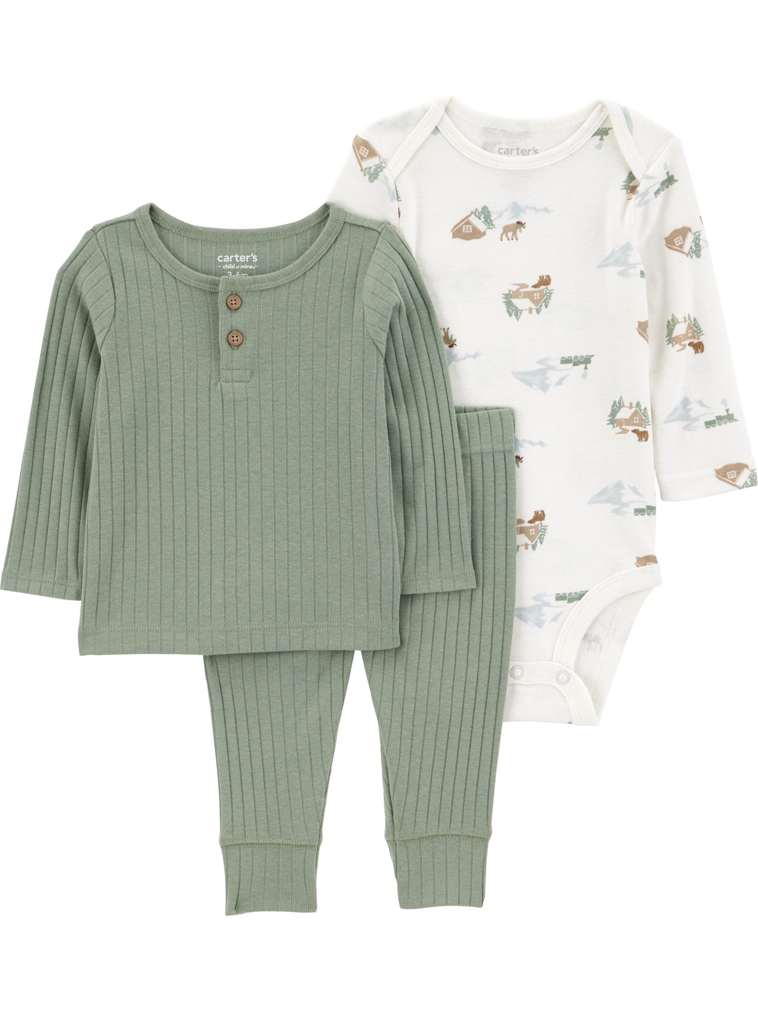 Carter's Child of Mine Baby and Toddler Outfit Set, 3-Piece, Sizes 0/3-24 Months