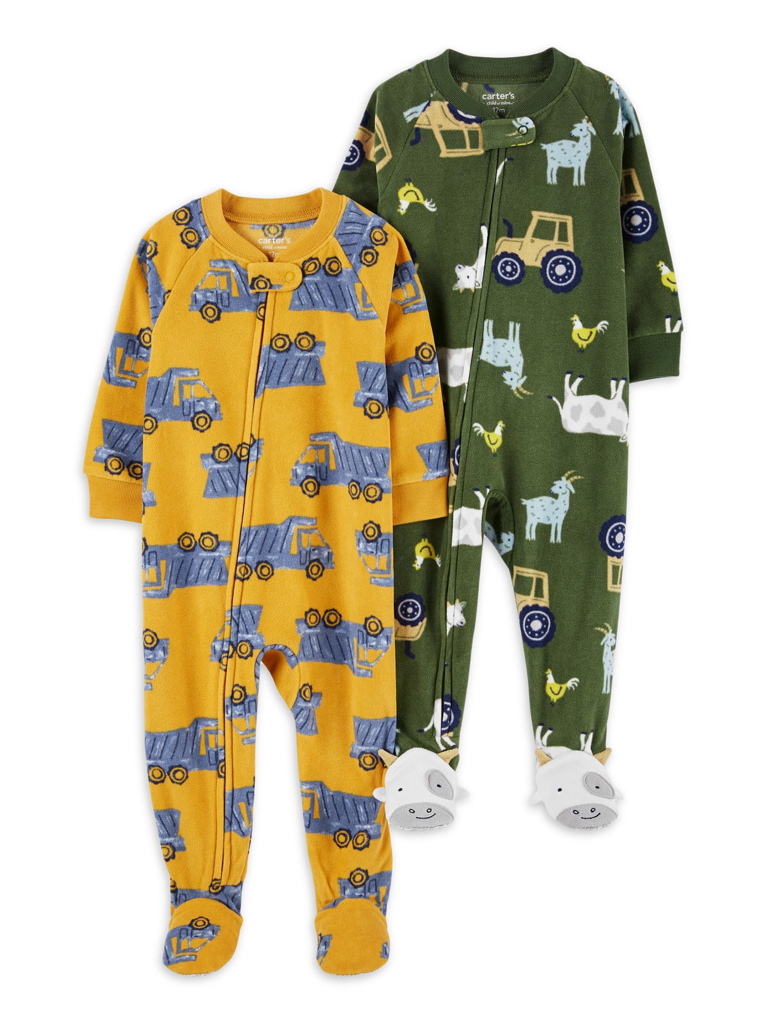 Carter's Child of Mine Baby and Toddler Pajamas, OnePiece, 2Pack